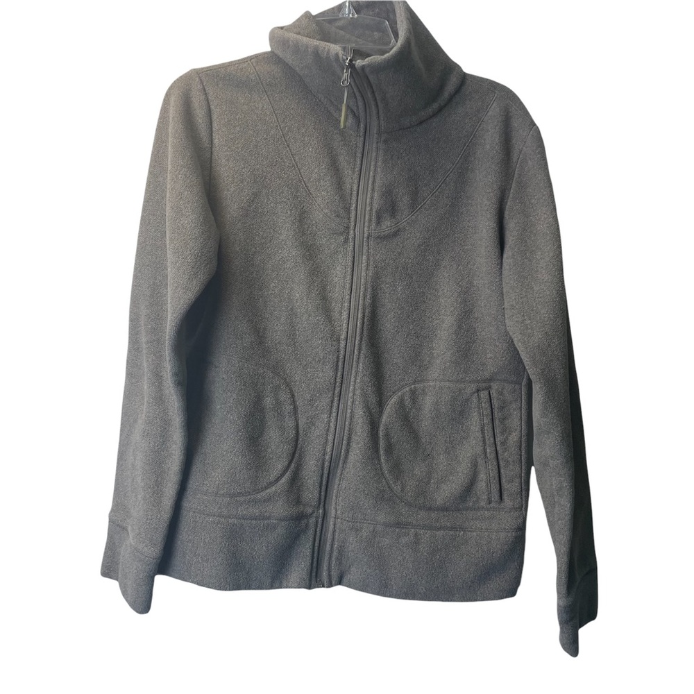ELLEN TRACY zip up sweater size medium warm sweater tan
